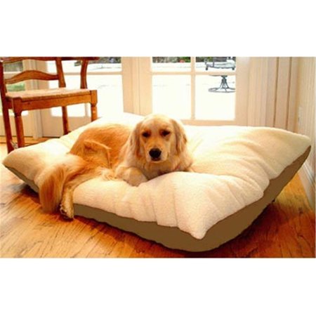 MAJESTIC PET 42x60 Extra Large Rectangle Pet Bed- Khaki 788995651659